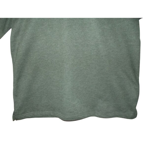 ARROW Pullover Sweatshirt Mens XL Green Heather Quarter-Zip Sueded Fleece Shirt - Picture 6 of 12